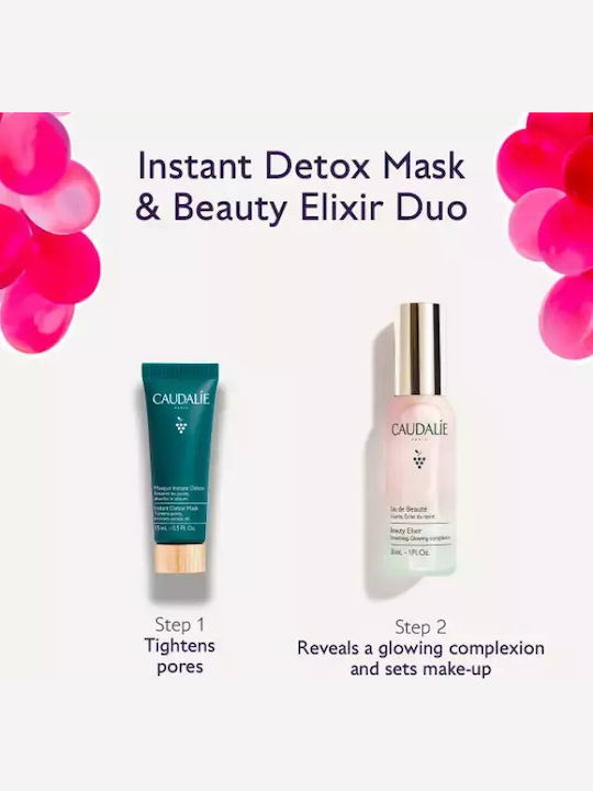 Caudalie Beauty Elixir Комплект за грижа за кожата за Хидратация, Блясък & Стягане на кожата 2бр