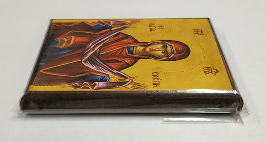 Set of 50 Pieces Panagia The Holy Protection Icon Frame Category Paper Krn No 00 Size 6.5cm X 9.5cm Wood MDF Icon S&K Byzantine Icons Christening Favors