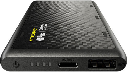 NiteCore NBplus Power Bank 10000mAh 22.5W με Θύρα USB-A και Θύρα USB-C Μαύρο