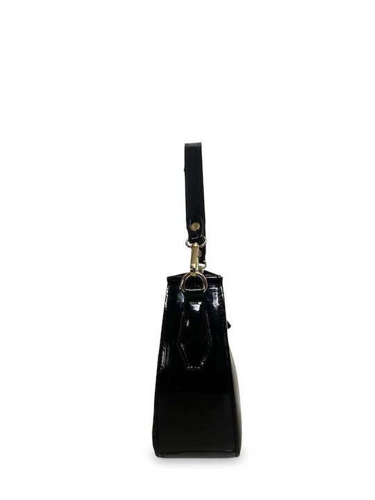 Γυναικεία Τσάντα Mini Hobo Festive Μαύρο Λουστρίνι