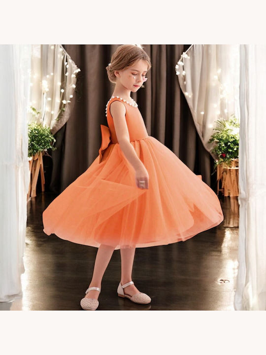 Children's Dress Sleeveless Orange