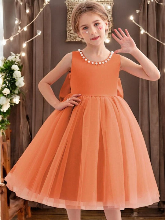 Children's Dress Sleeveless Orange