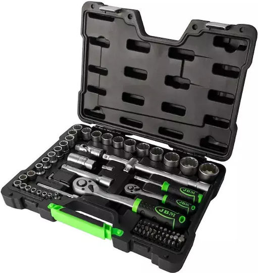 JBM Set Ratchet 1\2" & 1\4" 74pcs