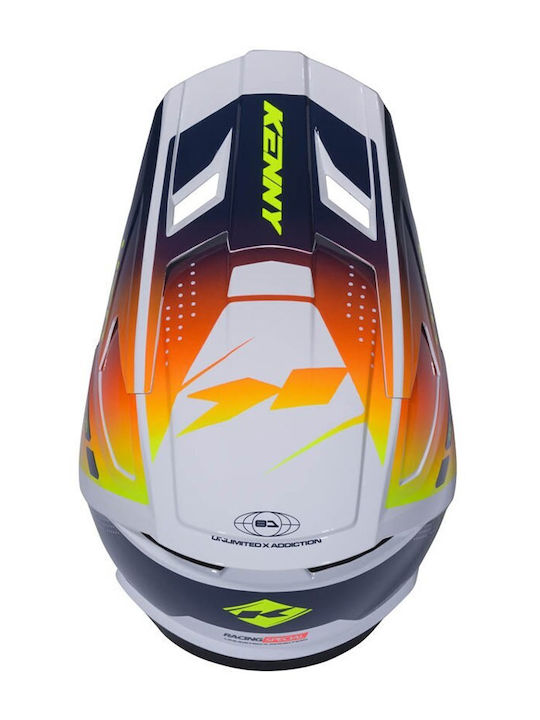 Kenny MX Performance Navy Orange Каска за мотор Мотокрос ECE 22.06 1259 гр