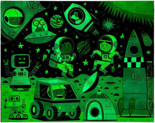 Stephen Joseph Παιδικό Puzzle 48 Κομ Glow In Dark Space
