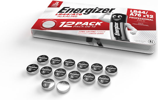 Energizer Αλκαλικές Μπαταρίες Ρολογιών LR44 1.5V 12τμχ