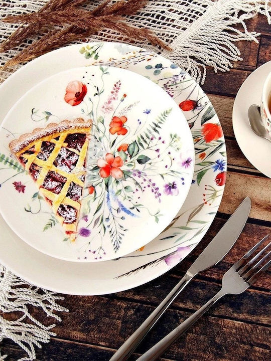 Lumarko Plate Desert made of Porcelain with Diameter 20.5cm