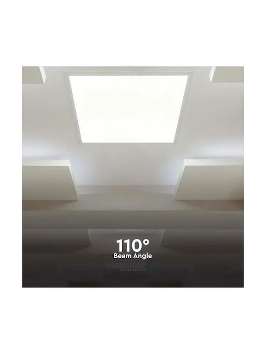V-TAC Square Recessed LED Panel 40W with Natural White Light 4000K 60x60cm