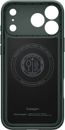 Spigen Thin Fit Mag Back Cover Plastic / Silicone Green (iPhone 17 Pro Max)