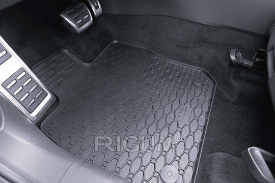 Rigum Set of Front and Rear Mats 4pcs for Skoda Superb Volkswagen Passat 2023 Black