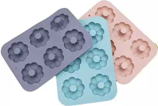 Φόρμα Σιλικόνης Flower Donut Γρι