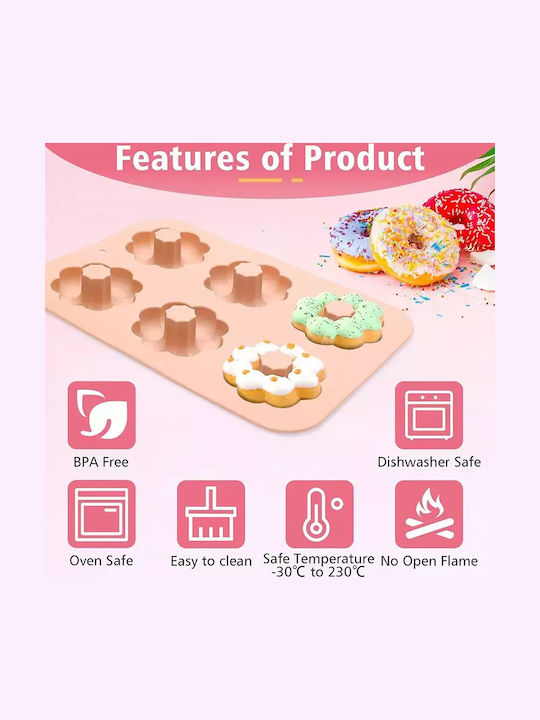 Φόρμα Σιλικόνης Flower Donut Γρι
