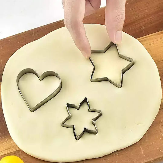 Metallic Cookie Cutter Cookies Santa 6 Pieces
