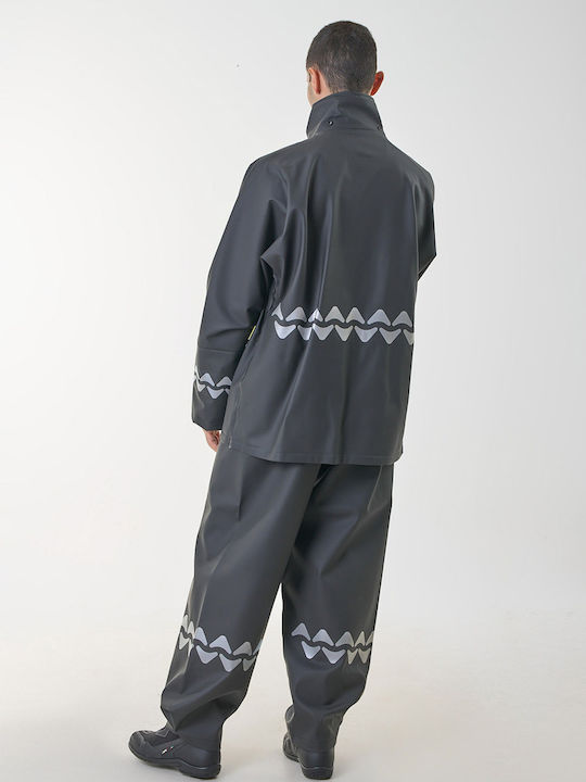 Anorak Street R-II Long Men's Waterproof Riding Jacket & Pants Set Black