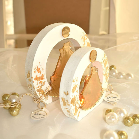 LiebeQueen Handmade Настолници Гоури Кораби Златист от Дървο 1бр