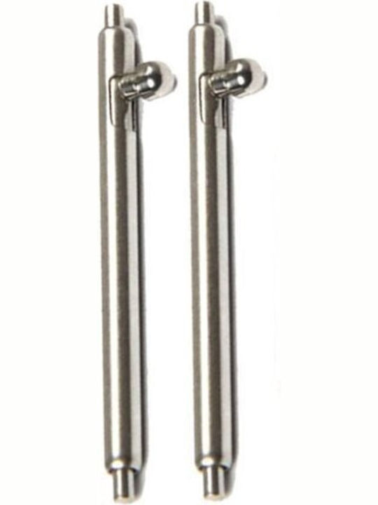 Tactical Watch Pin Stainless Steel 20mm 2pcs Silver