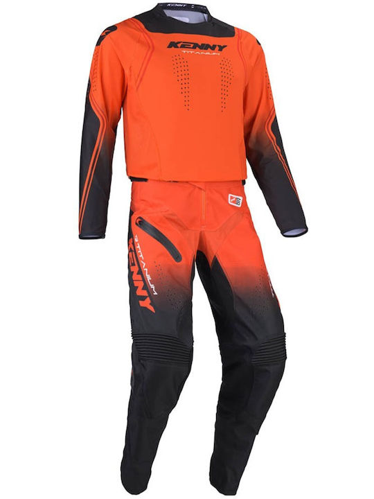 Kenny Pentru bărbați Tricou Motocross Mânecă lungă Portocaliu Culoare