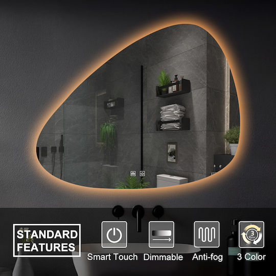 H2O Oglindă de Baie Lumini LED 70x100cm
