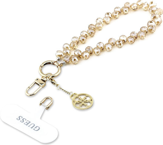 Guess Universal Wrist Strap Crystals 4g Charm Gold