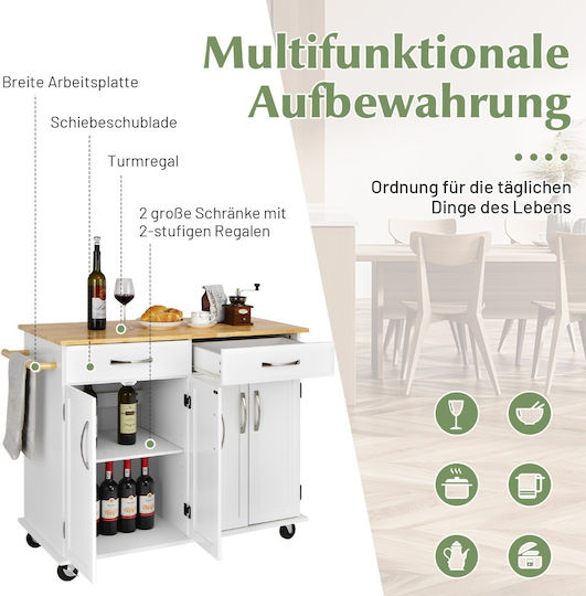 Bodenständiger Küchenschrank Weiß 122x48cm