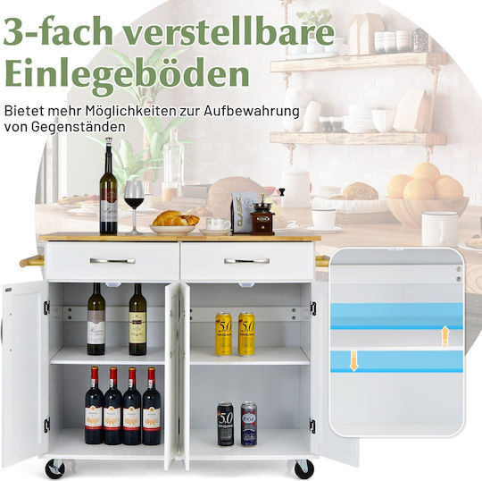Bodenständiger Küchenschrank Weiß 122x48cm