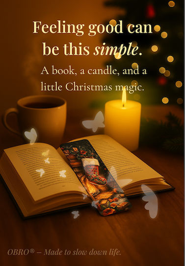 Set 12 Winter Christmas Bookmarks Obro Silent Lights Vintage Illustrations Premium Glossy Photo Card