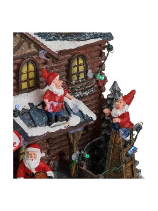 Weihnachts- Beleuchtete Dekorative Darstellung mit Musik und Bewegung 21x19x15cm
