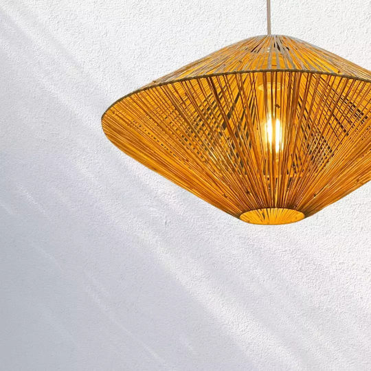 Natürliches Raphia Handgefertigte Ovale Deckenleuchte 55x30cm