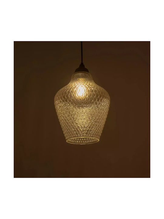 GloboStar Sklo Pendant Light Multicolour with Crystals for Socket E27 22x22x31cm
