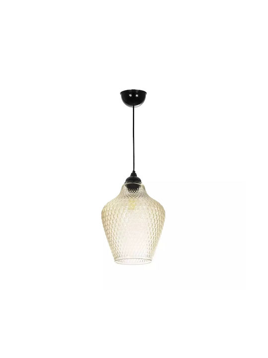 GloboStar Sklo Pendant Light Multicolour with Crystals for Socket E27 22x22x31cm
