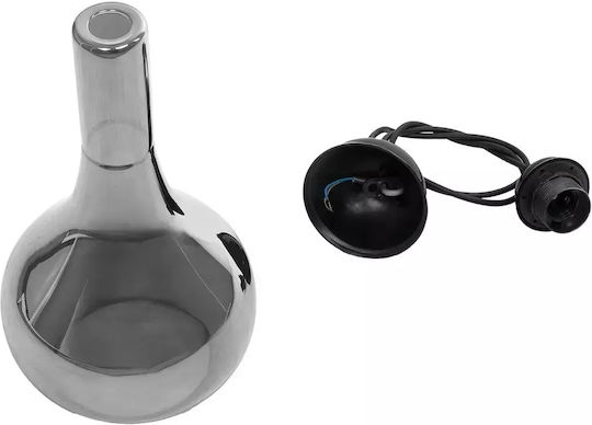 GloboStar Pendant Light Black with Crystals for Socket E27 20x20x36cm