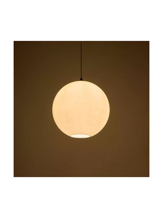 GloboStar Gabia Pendant Light White with Crystals for Socket E27 40x40x42cm