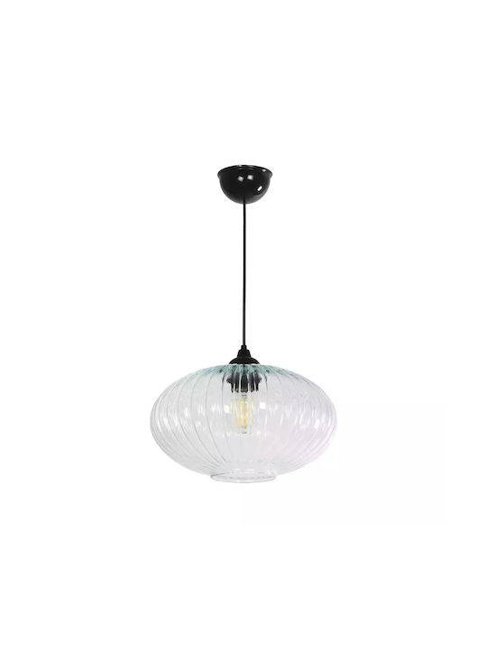 GloboStar Pera Pendant Light Transparent with Crystals for Socket E27 30x30x22cm