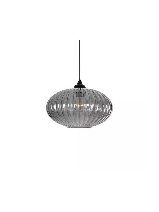 GloboStar Pera Pendant Light Black with Crystals for Socket E27 30x30x22cm
