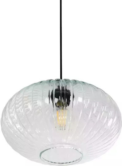 GloboStar Pera Висящо Осветително Тяло Прозрачен с кристали за Цокъл E27 30x30x22см.