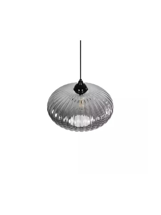 GloboStar Pera Pendant Light Black with Crystals for Socket E27 30x30x22cm