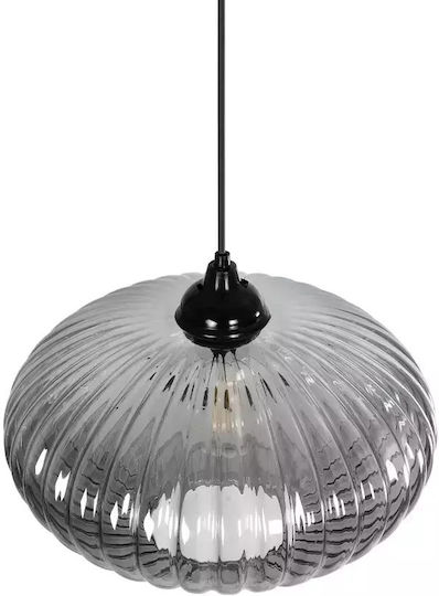 GloboStar Pera Pendant Light Black with Crystals for Socket E27 30x30x22cm