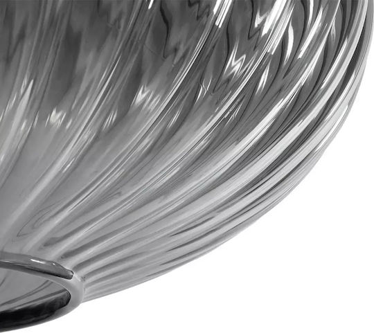 GloboStar Pera Pendant Light Black with Crystals for Socket E27 30x30x22cm