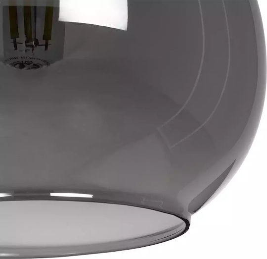 GloboStar Pendant Light Black with Crystals for Socket E27 20x20x36cm