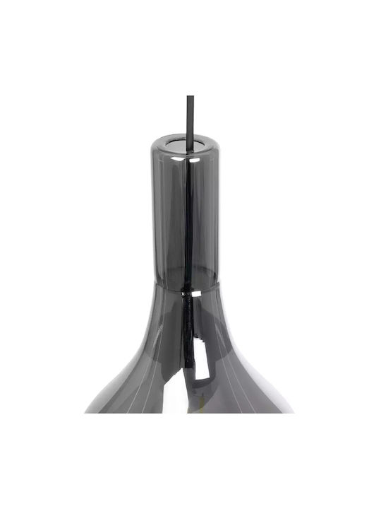 GloboStar Pendant Light Black with Crystals for Socket E27 20x20x36cm