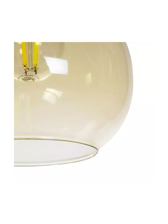 GloboStar Lustră Galben Miere cu cristale pentru Dulie E27 20x20x36cm.