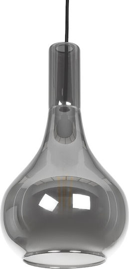 GloboStar Pendant Light Black with Crystals for Socket E27 20x20x36cm