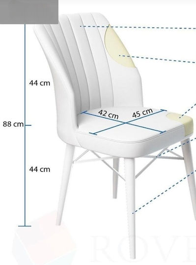 Erweiterbares Esszimmermöbel-Set 6 Stühle Graues 80x130cm