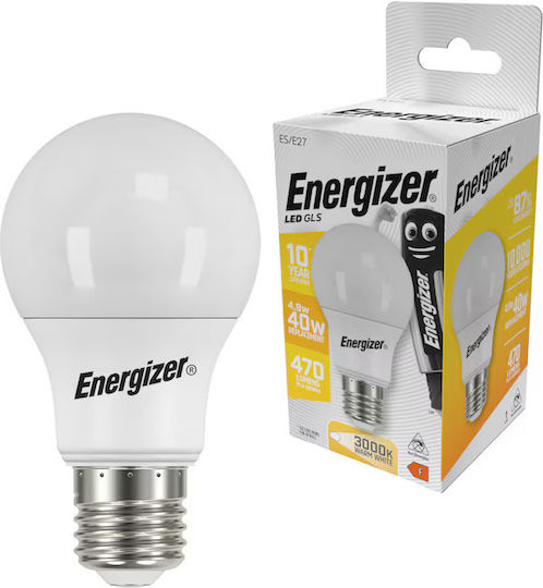 Energizer LED Bulbs 4.9W for Socket E27 Warm White 470lm 5pcs