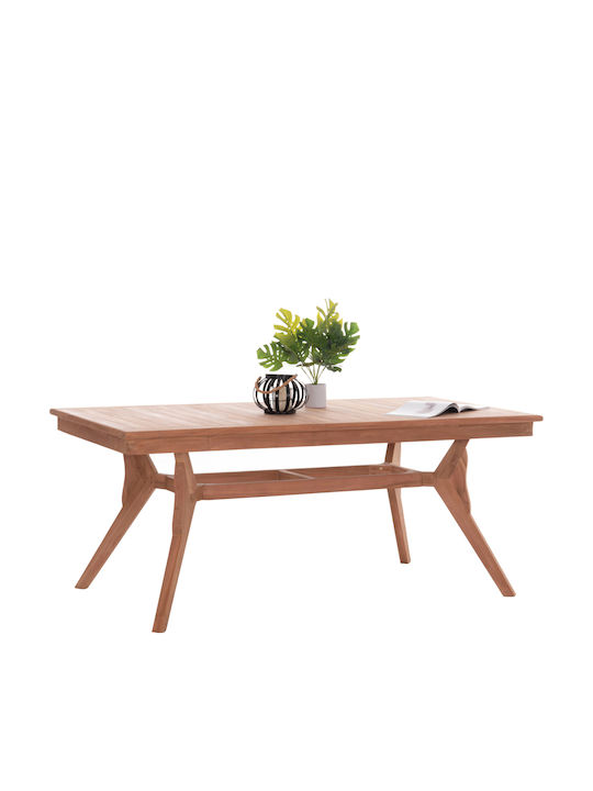 Wonder Tisch Speisesaal aus Massivholz Natural 180x91x75cm