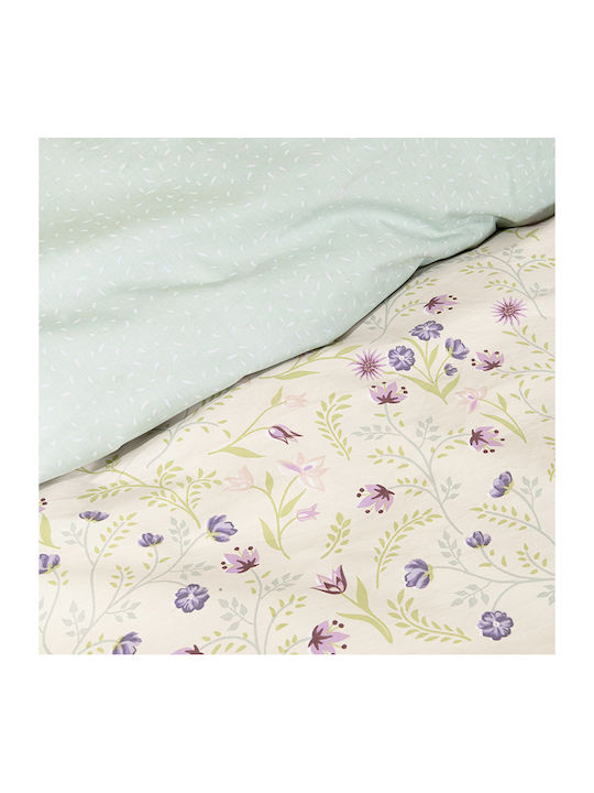 Nima Duvet Single 170x240cm Dream Garden Beige, Green
