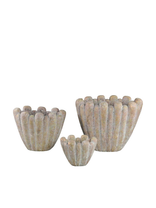 PTMD Collection Саксия Бетон Кафяв 47x47x36εκ.