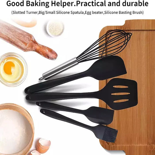 Pandaboo Silicone Cooking Utensil Set Pink 5pcs