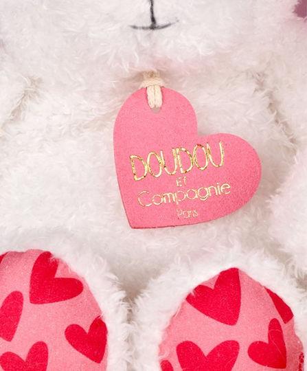 Doudou et Compagnie Plüschbär Valentinstag 25 cm