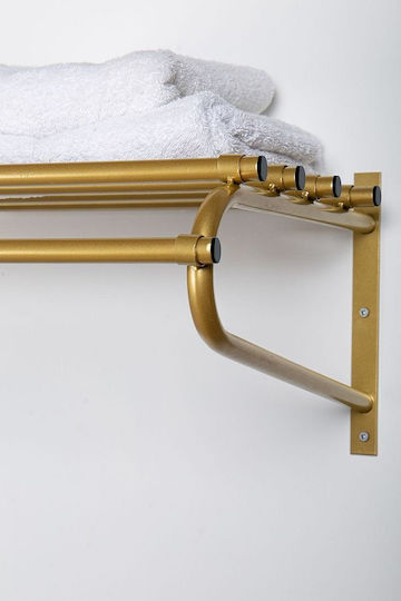 Goldene Metallische Wanddekoration Eros 100x28cm Skandinavisch